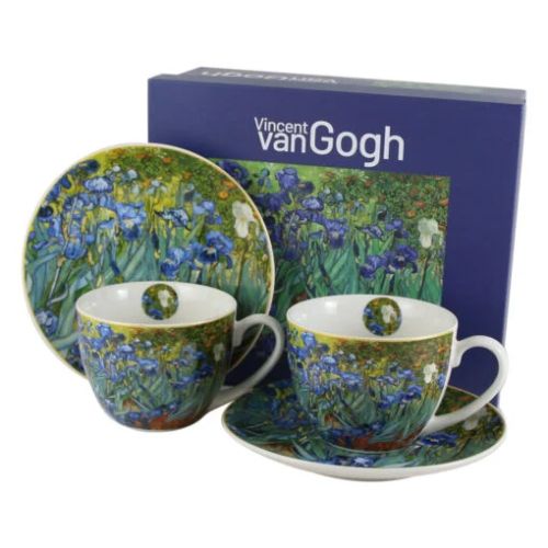 Set 2 cesti cu farfurii din portelan 270 ml irises