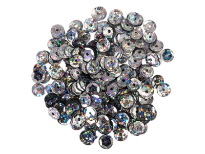 Accesorii craft - confetti argintii 6mm 5gr 137042