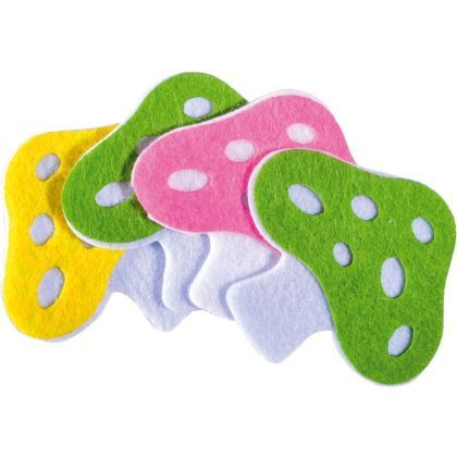Accesorii craft - ciuperci pasla 4/set 137307