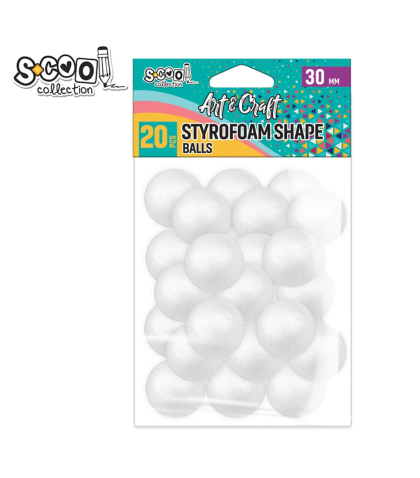 Accesorii Craft-bile polistiren 30mm 20buc/set sc1995