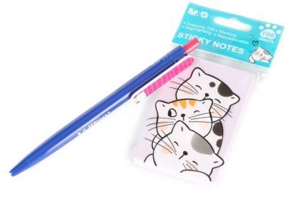 Notite adezive colorate, So many cats, 76 x 51mm, 100 file/set M&G