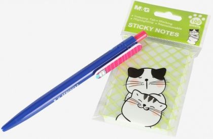 Notite adezive colorate, So many cats, 76 x 51mm, 100 file/set M&G