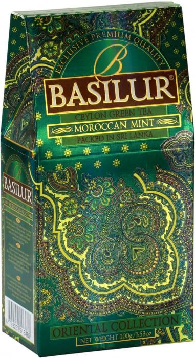 Basilur ceai refill moroccan mint 100g 70427