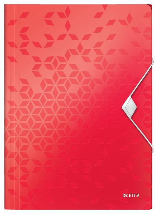 Mapa plastic cu elastic rosie wow leitz 45990026